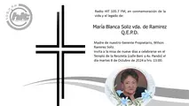 Mar&iacute;a Blanca Soliz vda. de Ramirez