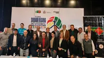 Lanzamiento de la Copa Sudamericana de Voleibol en Cochabamba. FB CER&Aacute;MICA COBOCE