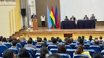 Participantes de la I Cumbre Nacional de Lucha contra Avasallamientos de Propiedades Urbano-Rurales, Tierras Productivas y &Aacute;reas Protegida. DNLL