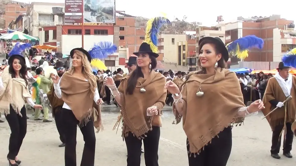 Foto de archivo de un convite en Oruro.