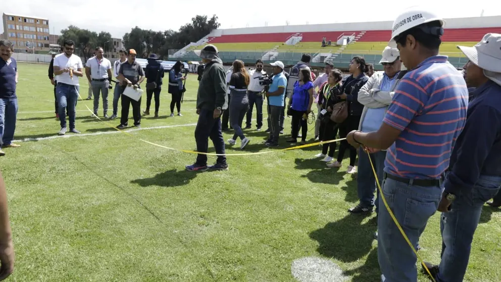 Control del estadium de Quillacollo. Foto:APG
