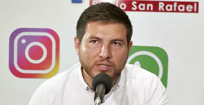 Enrique Mendieta, en Contacto OPINI&Oacute;N. ALEJANDRO ORELLANA