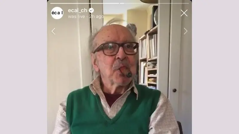 Godard en una entrevista realizada por Instagram