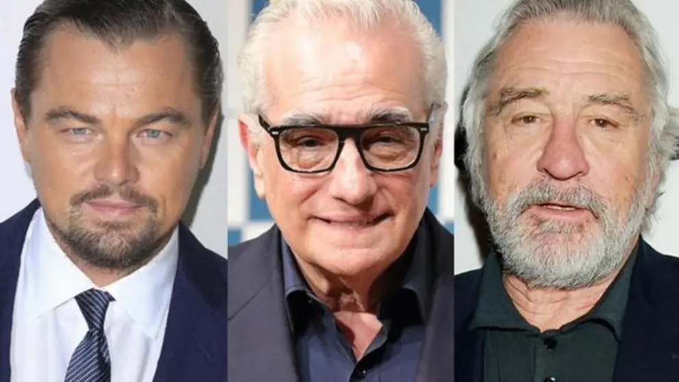 El actor Robert De Niro, el director Martin Scorsese y el int&eacute;rprete Leonardo Dicaprio.        FUENTE: VARIETY