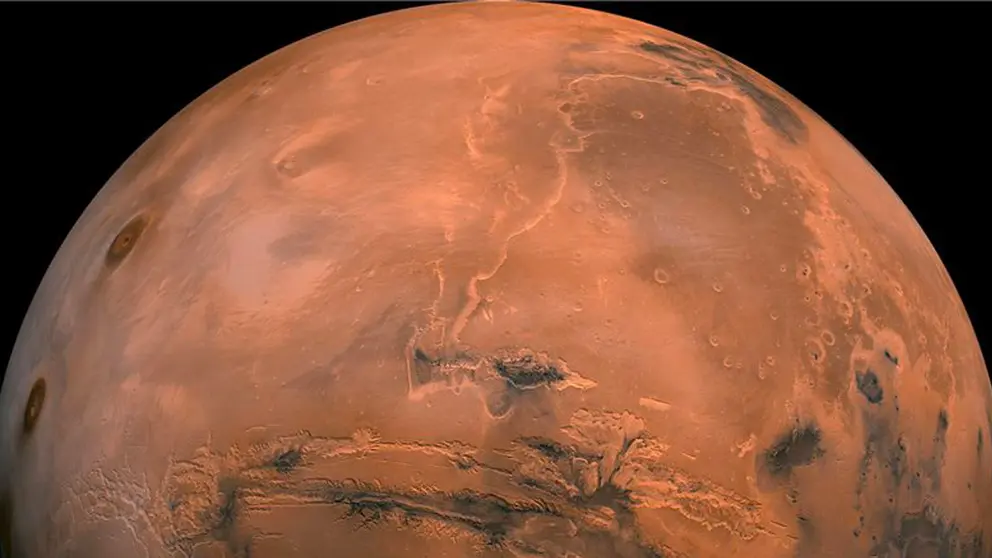 Fotograf&iacute;a sin fechar cedida por el Servicio Geol&oacute;gico de Estados Unidos (USGS), que muestra el planeta Marte. EFE