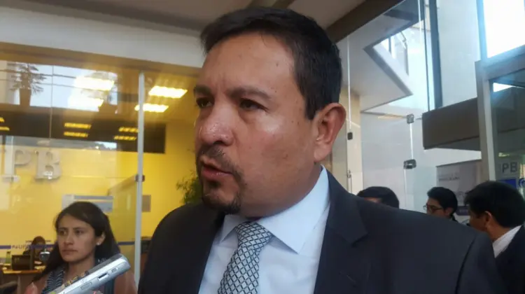 &Oacute;scar Molina, vicerrector nacional de la UPB, durante una conferencia de prensa. ANF