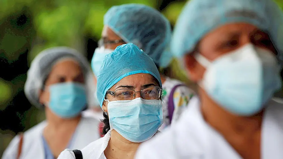 Trabajadores de salud de Panam&aacute;. EFE