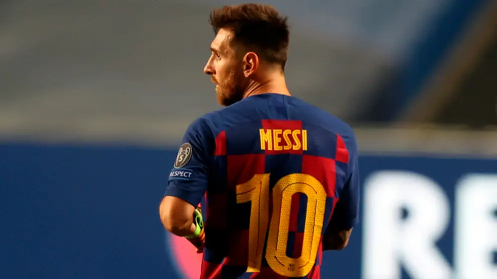 Lionel Messi con la camiseta del Barcelona. EFE