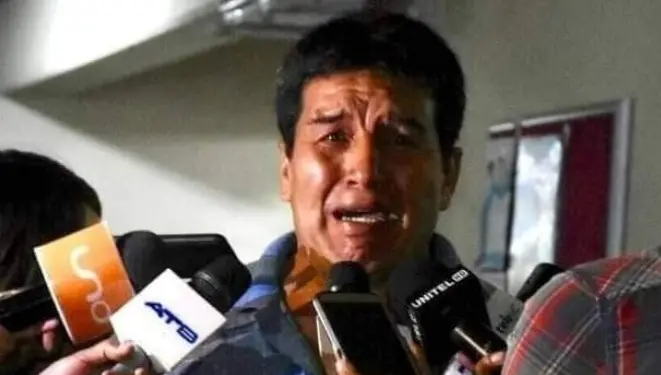 Cu&eacute;llar, durante una conferencia de prensa. ARCHIVO