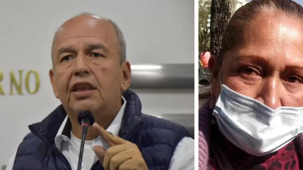 El ministro Arturo Murillo y la mujer a la que acusó falsamente del secuestro de una bebé. OXÍGENO