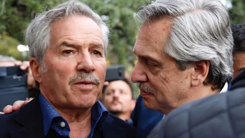 El canciller argentino, Felipe Sola, junto al presidente Alberto Fern&aacute;ndez. (FOTO: TWITTER: @FELIPE_SOLA)