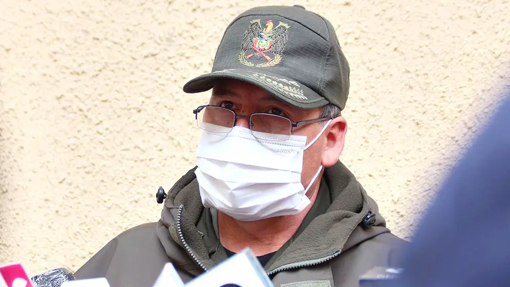 El director de la Fuerza Especial de Lucha Contra la Violencia (FELCV), Rubén Lobatón, durante una conferencia de prensa. FOTO- Alejandro Orellana.