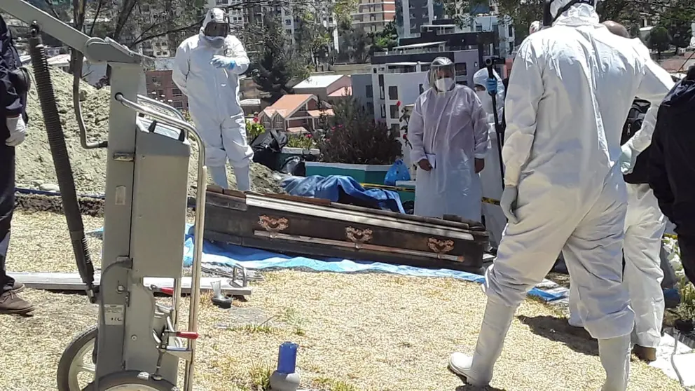 Exhumaci&oacute;n de los presuntos restos de Jorge Clavijo. Peter Luna