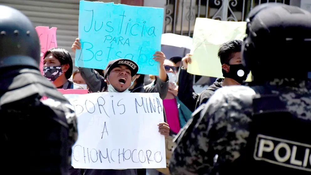 Una protesta en Cochabamba en contra de los feminicidios. ARCHIVO