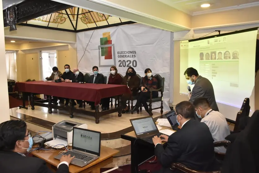 El Tribunal Supremo Electoral, TSE, en el sorteo de jurados. APG