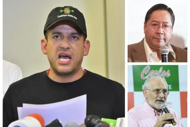 Luis Fernando Camacho de Creemos, Luis Arce Catacora, del MAS; y Carlos Mesa, de Comunidad Ciudadana. Oxigenobo