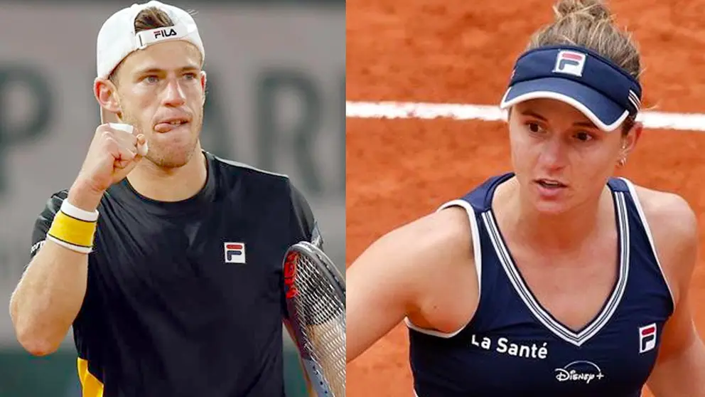 Los tenistas argentinos Diego Schwartman y Nadia Podoroska. EFE