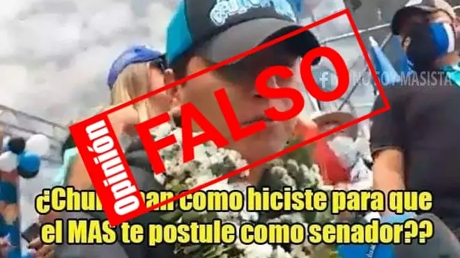 "Chu&ntilde;oman" no postula como candidato a senador por el MAS.