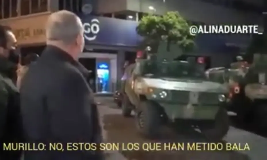 El exministro de Gobierno, Arturo Murillo, y el exviceministro de Seguridad Ciudadana, Wilson Santamar&iacute;a. Captura de pantalla