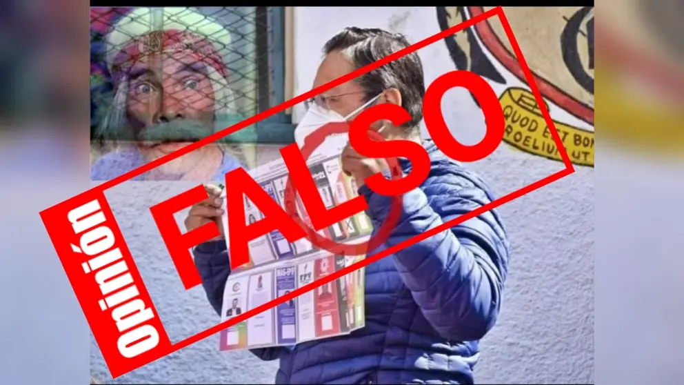 Circula imagen falsa que muestra voto de Luis Arce por Carlos Mesa
