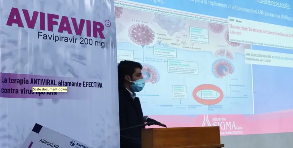 Presentan el f&aacute;rmaco en el Hospital Viedma de Cochabamba. No&eacute; Portugal