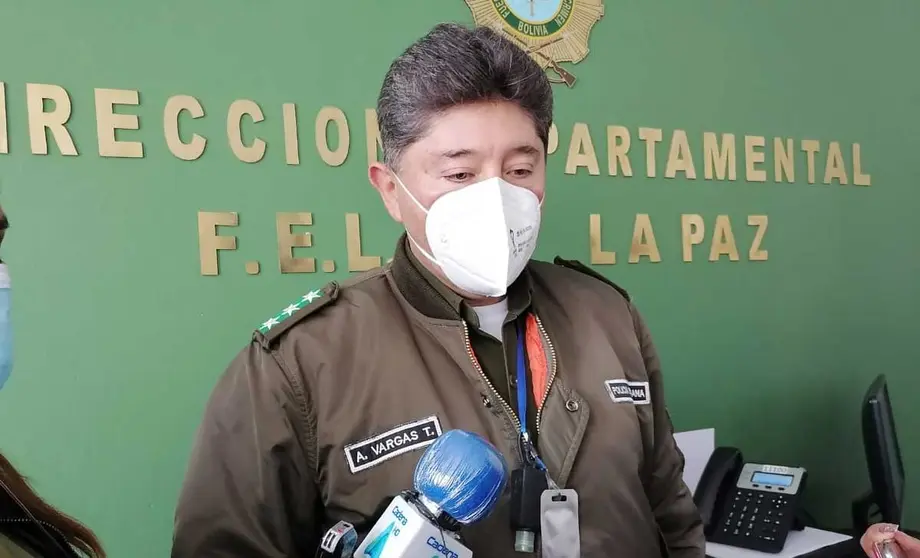 El director nacional de la FELCC, Alfredo Vargas. ERBOL