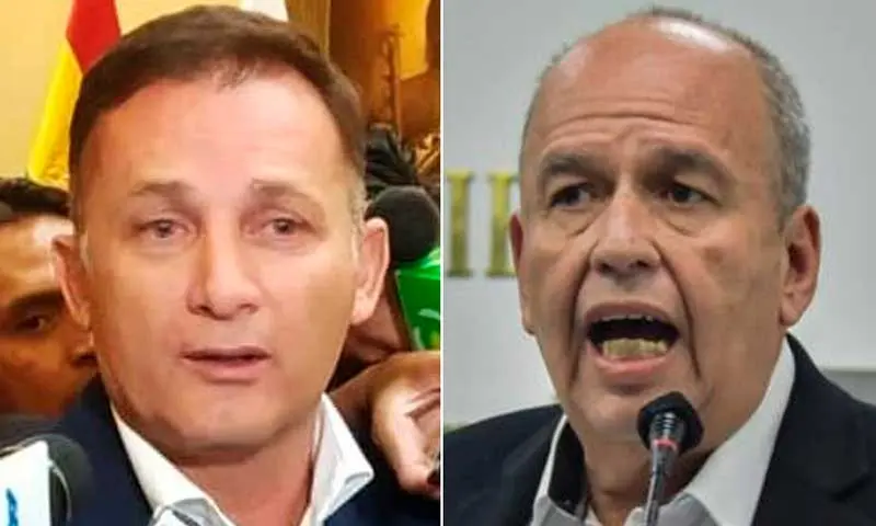 Los exministros de Defensa Fernando L&oacute;pez y de Gobierno Arturo Murillo./ ARCHIVO-ERBOL