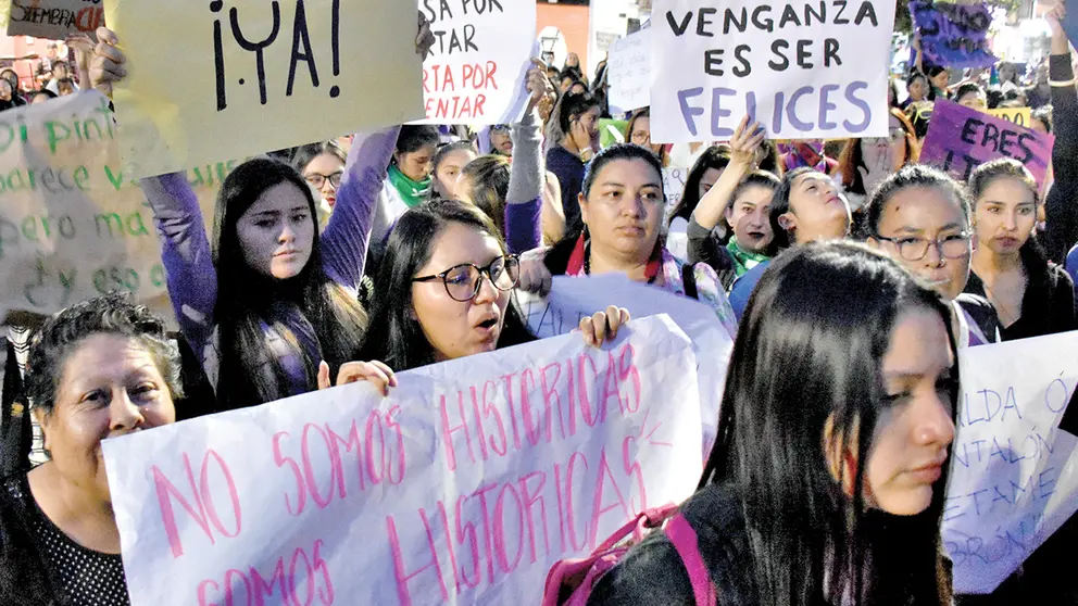 Una marcha en contra de la violencia hacia las mujeres. Noé Portugal