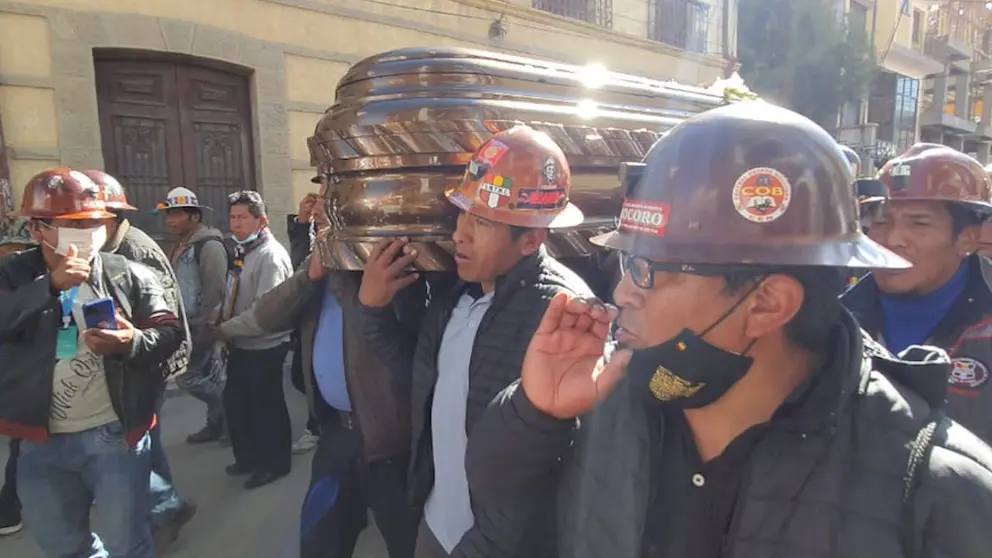 El dirigente Orlando Gutiérrez fue enterrado el 29 de octubre de 2020. APG
