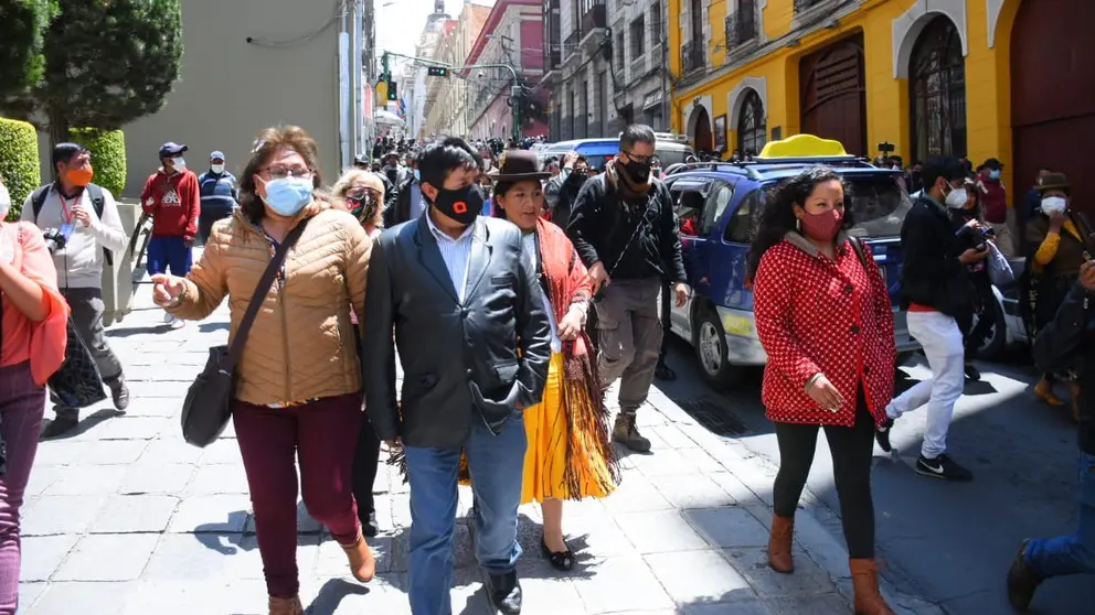 El exviceministro de Descolonizaci&oacute;n Rafael Quispe.