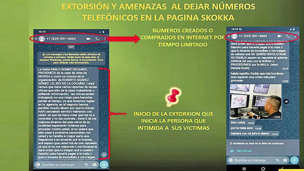 Policía presenta nueva modalidad de extorsión. FELCC