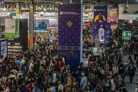 Una vista de la versi&oacute;n anterior de la Feria Internacional de Guadalajara. FIL-MICHEL AMADO