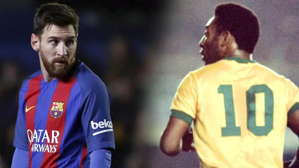 Lionel Messi  y el brasile&ntilde;o Edson Arantes do Nascimento 'Pel&eacute;'. Foto: EFE y RRSS