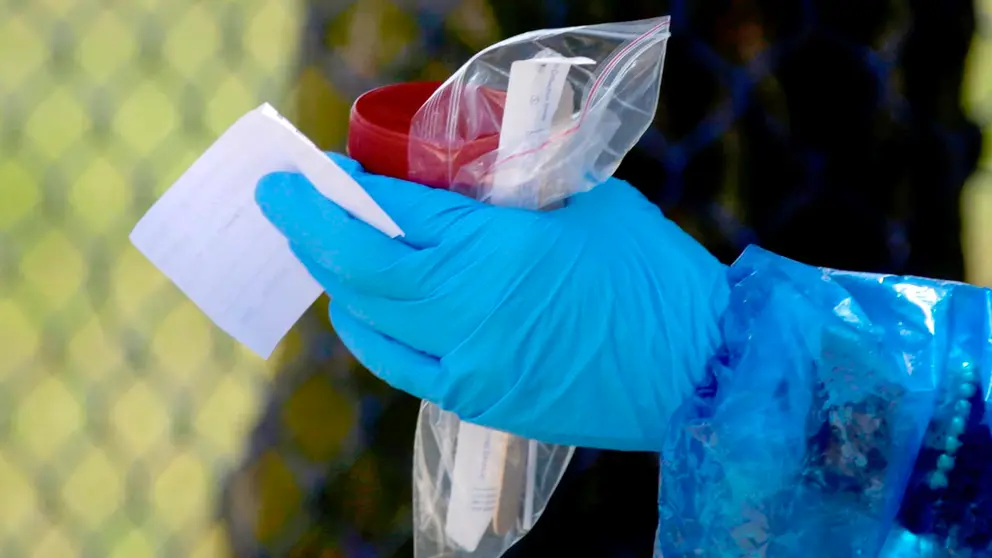 Fotografía que muestra un detalle de una prueba PCR para COVID-19. EFE