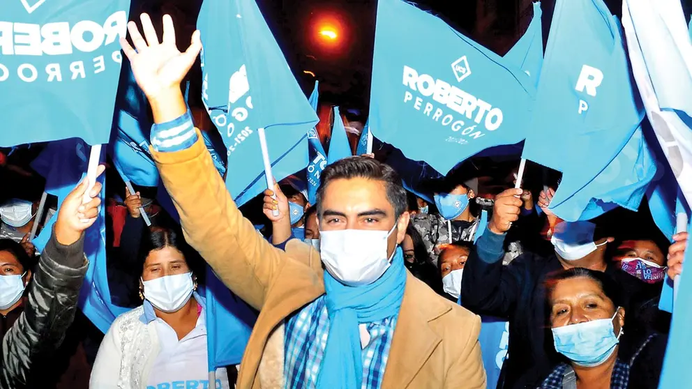 El candidato a la Alcaldía de Cochabamba Roberto Perrogón de UCS. NOÉ PORTUGAL