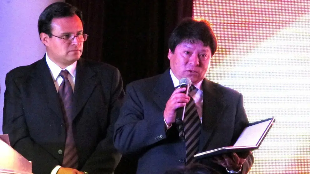 Iv&aacute;n Miranda en un acto p&uacute;blico en 2012. Gentileza Franz Ch&aacute;vez