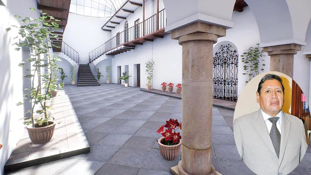 La Casa de Libertad de Sucre ampliada, el único proyecto llevado adelante el año pasado y el historiador potosino Luis Oporto. FCBCB
