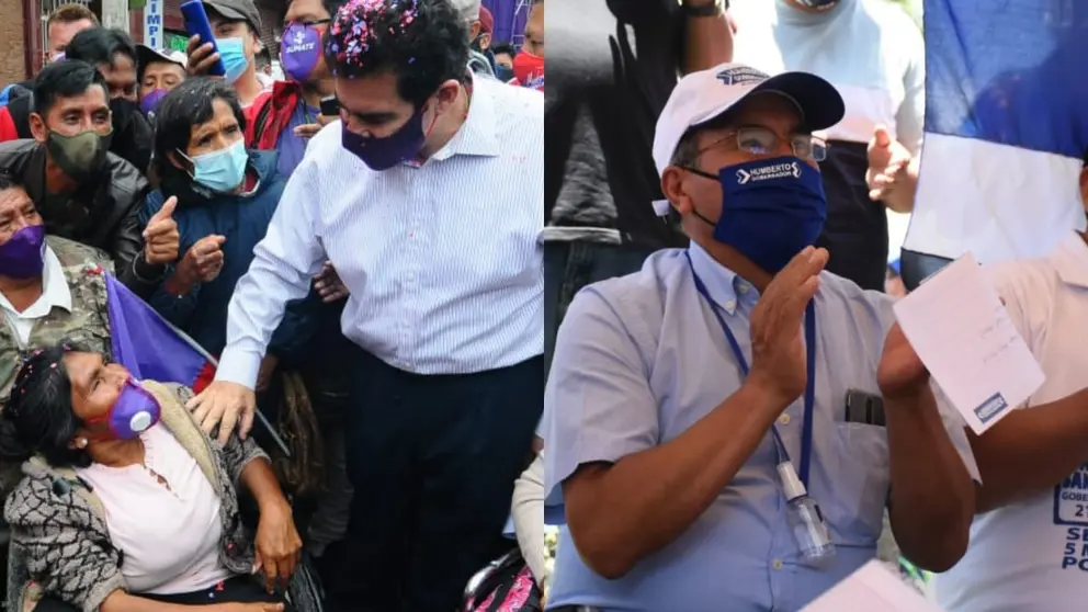 Manfred Reyes Villa (i) y Humberto S&aacute;nchez, candidatos a la Alcald&iacute;a y la Gobernaci&oacute;n, respectivamente. No&eacute; Portugal/Dico Sol&iacute;s