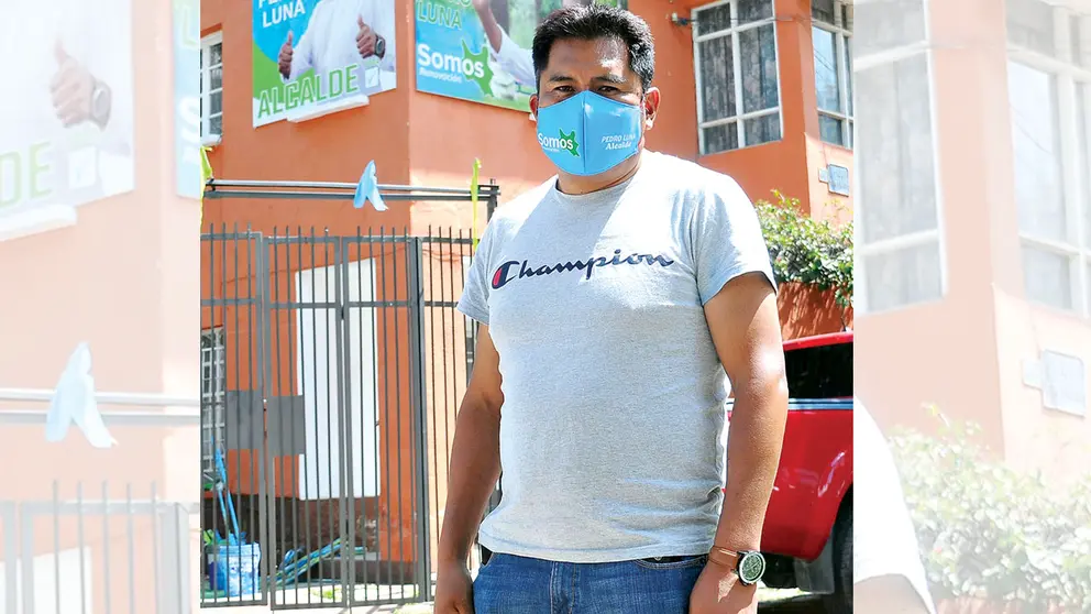 El candidato a alcalde de Cochabamba por Somos Renovación, Pedro Luna. NOÉ PORTUGAL