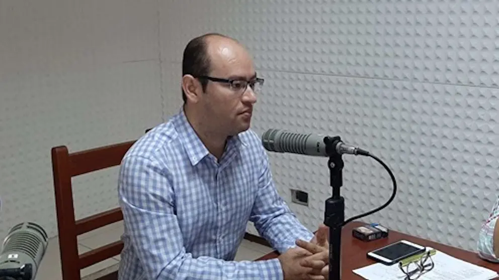 El jefe de bancada de Creemos. Erwin Baz&aacute;n.