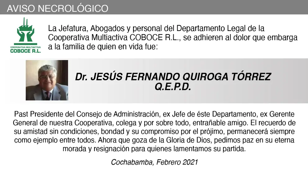 Dr. Jes&uacute;s Fernando Quiroga