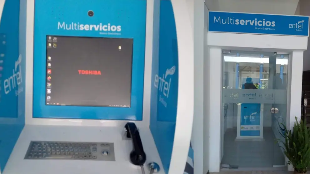 El kiosko multiservicios en Tarata. FOTO- Alcaldía de Tarata