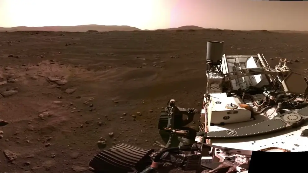 NASA divulga el primer video y sonido del aterrizaje de Perseverance en Marte. CAPTURA-EFE