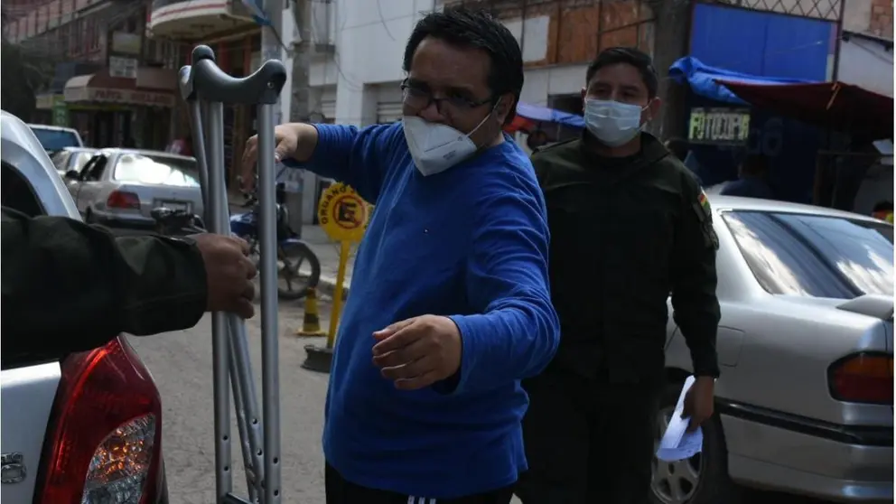 El abogado Jhasmani T. el 25 de febrero, fecha en la que fue sentenciado. DICO SOL&Iacute;S