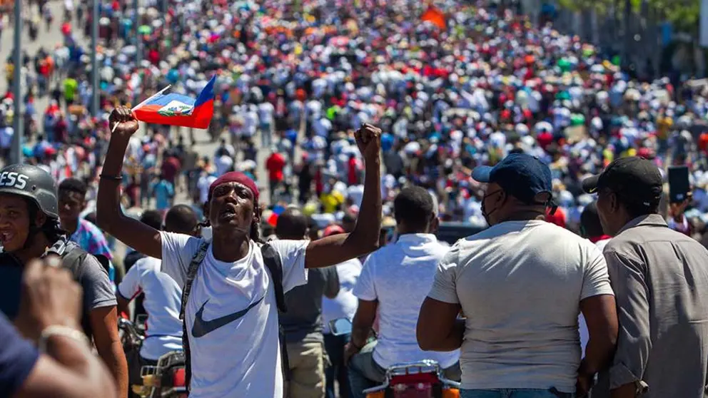 Miles de haitianos marcha para la dimisión del presidente Jovenel Moise.     FUENTE- EFE