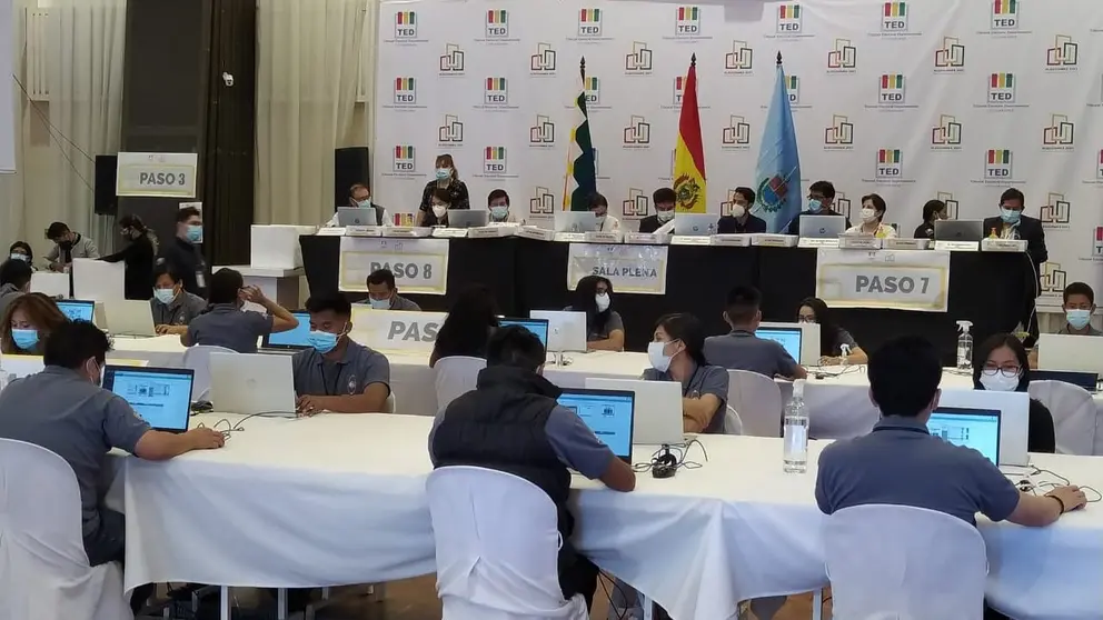 El c&oacute;mputo, con la Sala Plena del Tribunal Electoral Departamental instalada. DICO SOLIS