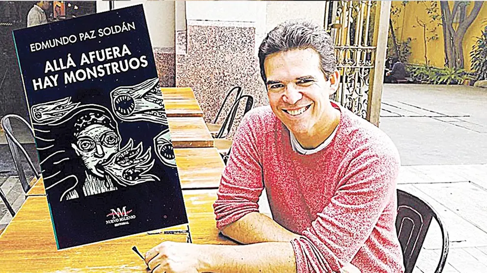 La portada del libro &ldquo;Allá afuera hay monstruos&rdquo; y su autor.  ARCHIVO
