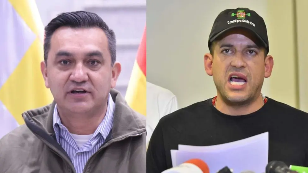 El exministro de la Presidencia Yerko N&uacute;&ntilde;ez y el exc&iacute;vico cruce&ntilde;o Luis Fernando Camacho.