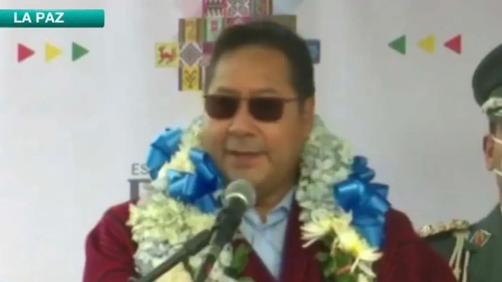 El presidente del Estado, Luis Arce. Captura BTV