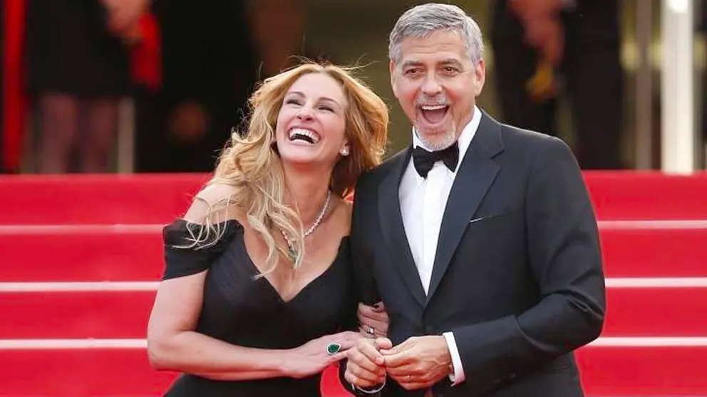 Los actores estadounidenses Julia Roberts y George Clooney. EFE